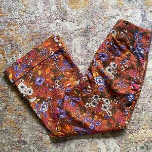 Maeve by anthropologie floral cropped pants